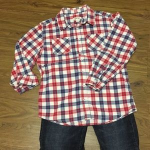 Boys Plaid Button Up